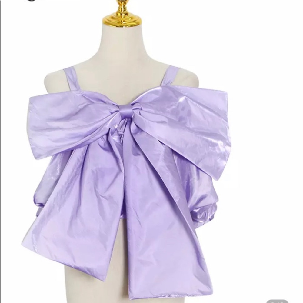 Purple fancy top with bow